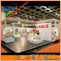 Hire wooden exhibition booth custom, help design freely and make production as well set up by DeTIAN